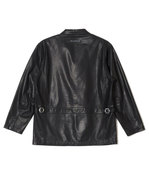 CRIMIE(クライミー)の「4-BUTTON TAILORED SHEEP LEATHER SUIT JACKET WITH 3-BUTTON LOOK(テーラードジャケット・メンズ・ブラック・XXL/XL/L/M/S)」の4枚目の写真