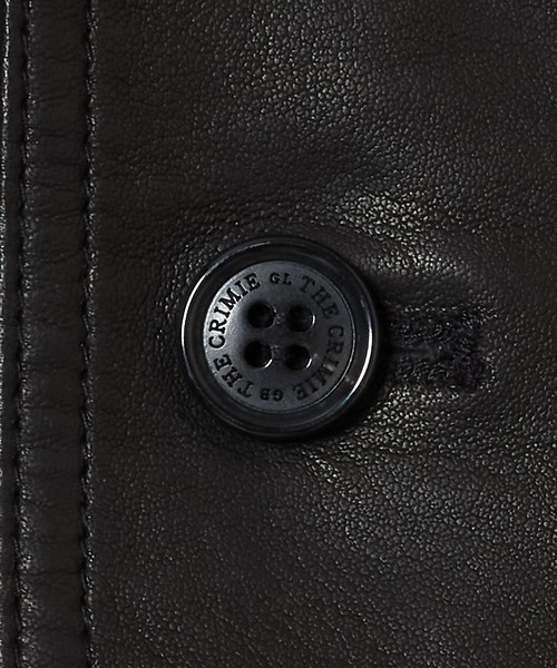 CRIMIE(クライミー)の「4-BUTTON TAILORED SHEEP LEATHER SUIT JACKET WITH 3-BUTTON LOOK(テーラードジャケット・メンズ・ブラック・XXL/XL/L/M/S)」の5枚目の写真