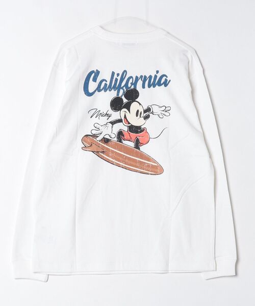 Disney(ディズニー)の「ミッキーマウス サーフ/プリントロンTEE(Tシャツ/カットソー・メンズ・ホワイト系1/ホワイト系2・M)」の4枚目の写真