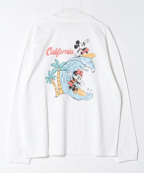 Disney(ディズニー)の「ミッキーマウス サーフ/プリントロンTEE(Tシャツ/カットソー・メンズ・ホワイト系1/ホワイト系2・M)」の6枚目の写真