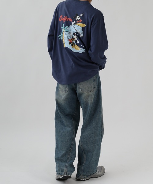 Disney(ディズニー)の「ミッキーマウス サーフ/プリントロンTEE(Tシャツ/カットソー・メンズ・ホワイト系1/ホワイト系2・M)」の3枚目の写真