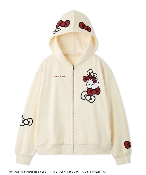 sanrio house(サンリオハウス)の「リボン裏毛パーカー(パーカー・レディース・オフホワイト/その他・F)」の1枚目の写真