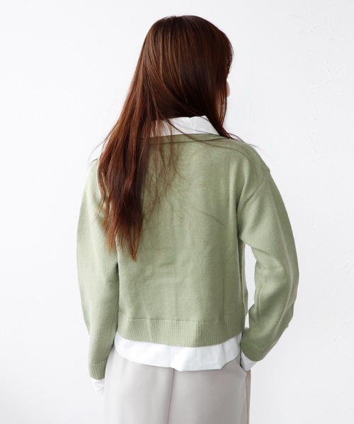 TITE IN THE STORE(ティテ インザ ストア)の「【ZOZOTOWN限定】シャツドッキングカーディガン(ニット/セーター・レディース・ミント/ブラウン/グレー・FREE)」の16枚目の写真