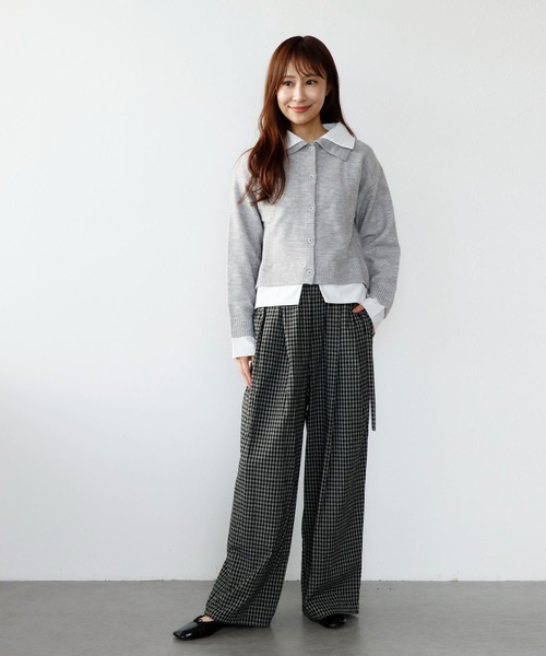 TITE IN THE STORE(ティテ インザ ストア)の「【ZOZOTOWN限定】シャツドッキングカーディガン(ニット/セーター・レディース・ミント/ブラウン/グレー・FREE)」の12枚目の写真