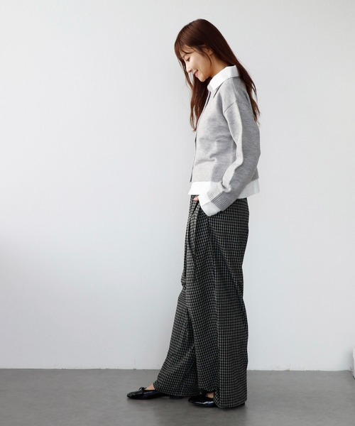TITE IN THE STORE(ティテ インザ ストア)の「【ZOZOTOWN限定】シャツドッキングカーディガン(ニット/セーター・レディース・ミント/ブラウン/グレー・FREE)」の13枚目の写真