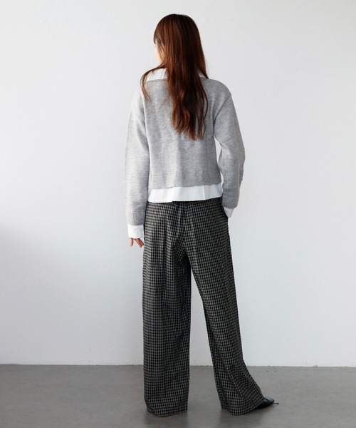 TITE IN THE STORE(ティテ インザ ストア)の「【ZOZOTOWN限定】シャツドッキングカーディガン(ニット/セーター・レディース・ミント/ブラウン/グレー・FREE)」の14枚目の写真
