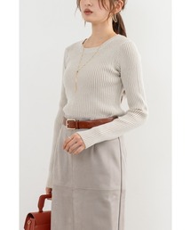 ワイドリブニット