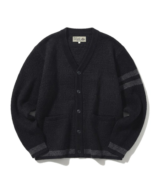 CHENILLE LINE KNIT CARDIGAN：シェニール ライン ニットカーディガン