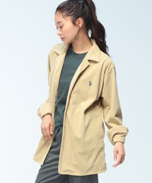 U.S. POLO ASSN. (ユーエスポロアッスン) コーデュロイ 長袖シャツ シャツジャケット メンズ レディース オーバーサイズ ワンポイント ロゴ刺繍 キャンプシャツ 開襟シャツ PLM63703