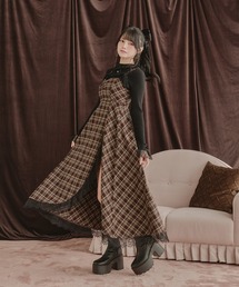 Pal elfy パルエルフィー シアーチェックボウタイワンピース ホビ垢 Pal elfy｜パルエルフィーのワンピース（チェック柄）通販 - ZOZOTOWN
