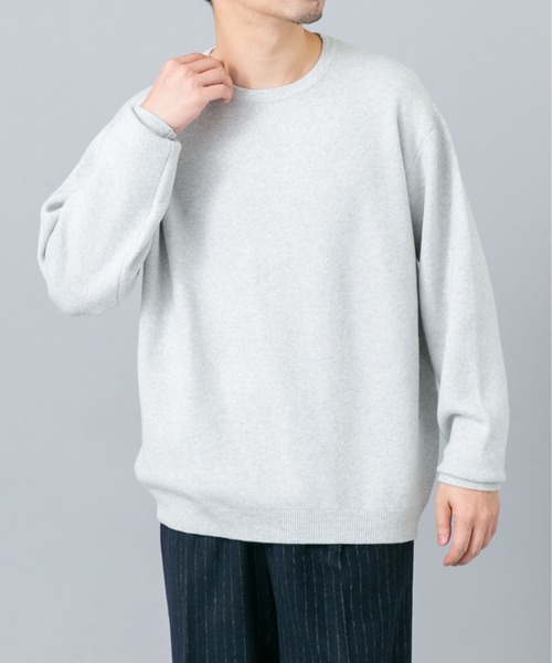 URBAN RESEARCH ROSSO MEN（アーバンリサーチロッソメン）の「『XLイズあり』コットンカシミヤニットスウェット（ニット/セーター・メンズ・ブルー/アイボリー/ブラック/マスタード/チャコールグレー・X-LARGE/LARGE/MEDIUM）」の6枚目の写真