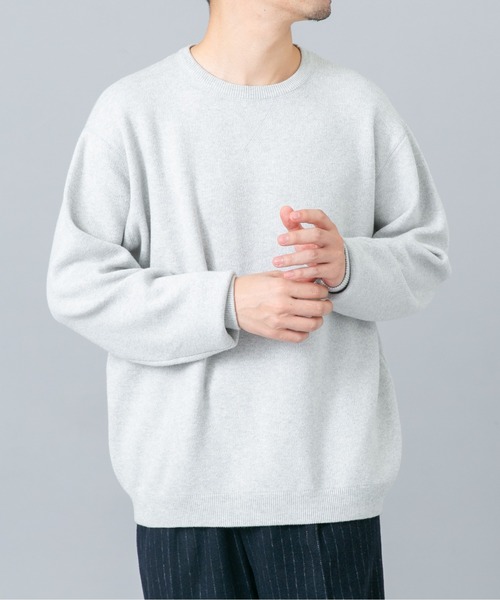 URBAN RESEARCH ROSSO MEN（アーバンリサーチロッソメン）の「『XLイズあり』コットンカシミヤニットスウェット（ニット/セーター・メンズ・ブルー/アイボリー/ブラック/マスタード/チャコールグレー・X-LARGE/LARGE/MEDIUM）」の7枚目の写真