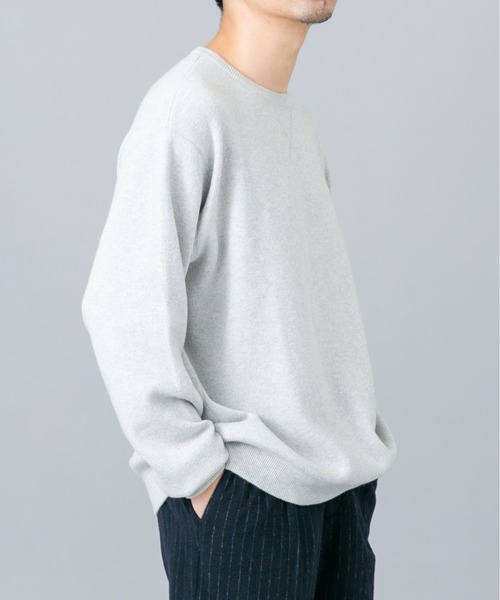 URBAN RESEARCH ROSSO MEN（アーバンリサーチロッソメン）の「『XLイズあり』コットンカシミヤニットスウェット（ニット/セーター・メンズ・ブルー/アイボリー/ブラック/マスタード/チャコールグレー・X-LARGE/LARGE/MEDIUM）」の8枚目の写真