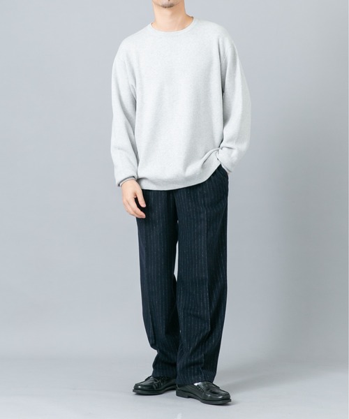 URBAN RESEARCH ROSSO MEN（アーバンリサーチロッソメン）の「『XLイズあり』コットンカシミヤニットスウェット（ニット/セーター・メンズ・ブルー/アイボリー/ブラック/マスタード/チャコールグレー・X-LARGE/LARGE/MEDIUM）」の9枚目の写真