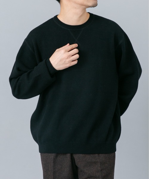 URBAN RESEARCH ROSSO MEN（アーバンリサーチロッソメン）の「『XLイズあり』コットンカシミヤニットスウェット（ニット/セーター・メンズ・ブルー/アイボリー/ブラック/マスタード/チャコールグレー・X-LARGE/LARGE/MEDIUM）」の10枚目の写真