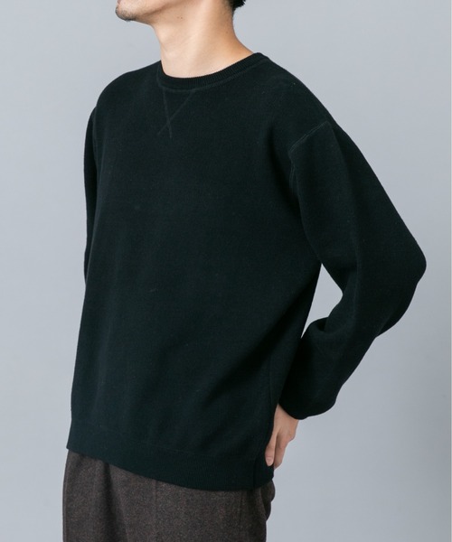 URBAN RESEARCH ROSSO MEN（アーバンリサーチロッソメン）の「『XLイズあり』コットンカシミヤニットスウェット（ニット/セーター・メンズ・ブルー/アイボリー/ブラック/マスタード/チャコールグレー・X-LARGE/LARGE/MEDIUM）」の11枚目の写真