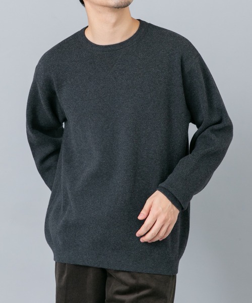 URBAN RESEARCH ROSSO MEN（アーバンリサーチロッソメン）の「『XLイズあり』コットンカシミヤニットスウェット（ニット/セーター・メンズ・ブルー/アイボリー/ブラック/マスタード/チャコールグレー・X-LARGE/LARGE/MEDIUM）」の13枚目の写真