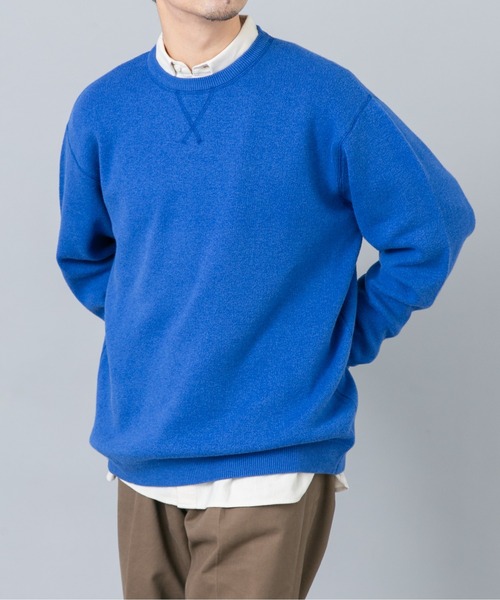 URBAN RESEARCH ROSSO MEN（アーバンリサーチロッソメン）の「『XLイズあり』コットンカシミヤニットスウェット（ニット/セーター・メンズ・ブルー/アイボリー/ブラック/マスタード/チャコールグレー・X-LARGE/LARGE/MEDIUM）」の18枚目の写真