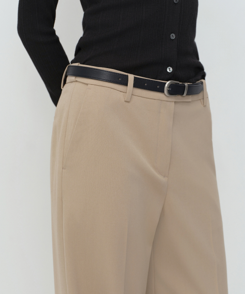 MUSINSA STANDARD WOMAN（ムシンサスタンダードウーマン）の「ウィメンズワイドヒドゥンバンディングスラックス[クラシックベージュ]（スラックス・レディース・その他・34/32/30/31/24/25/26/27/28/29）」の6枚目の写真