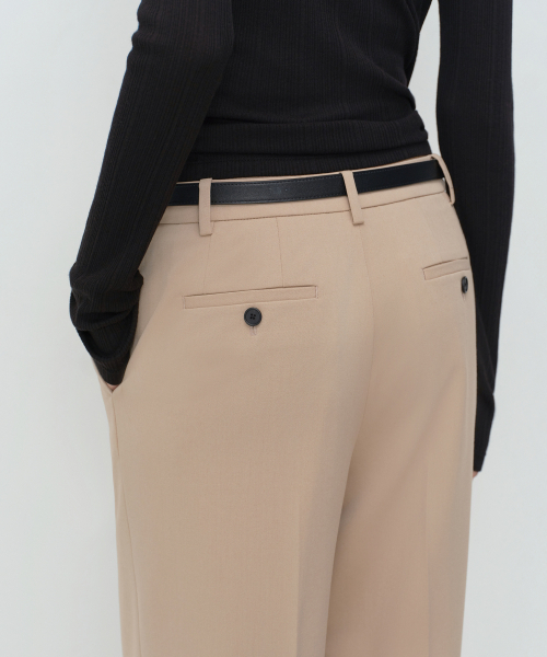 MUSINSA STANDARD WOMAN（ムシンサスタンダードウーマン）の「ウィメンズワイドヒドゥンバンディングスラックス[クラシックベージュ]（スラックス・レディース・その他・34/32/30/31/24/25/26/27/28/29）」の7枚目の写真