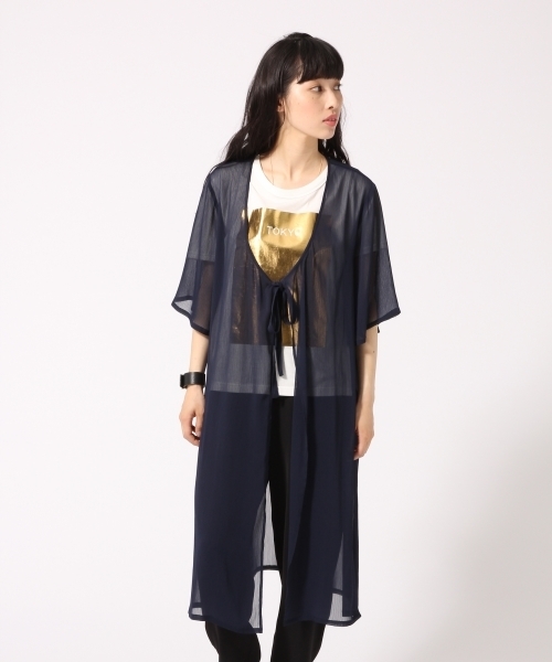 HARE(ハレ)の「ロングガウンシャツ5分袖(HARE)(シャツ/ブラウス・レディース・その他1/ライトグレー・ONE SIZE)」の3枚目の写真