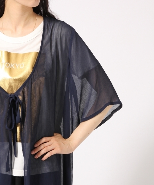HARE(ハレ)の「ロングガウンシャツ5分袖(HARE)(シャツ/ブラウス・レディース・その他1/ライトグレー・ONE SIZE)」の5枚目の写真