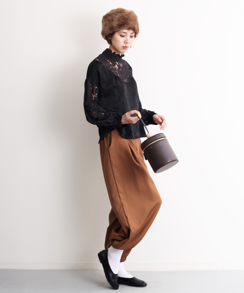 merlot plus(メルロープリュス)の「ウッドボールバニティー2wayショルダーバッグ2178(ハンドバッグ・レディース・ブラック/ブルーグリーン/ライトグレー/ブラウン/ベージュ/アイボリー/グレー・FREE)」の15枚目の写真