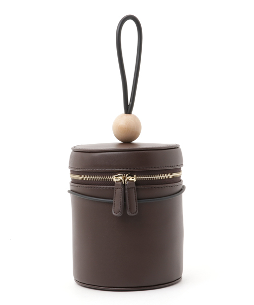 merlot plus(メルロープリュス)の「ウッドボールバニティー2wayショルダーバッグ2178(ハンドバッグ・レディース・ブラック/ブルーグリーン/ライトグレー/ブラウン/ベージュ/アイボリー/グレー・FREE)」の5枚目の写真