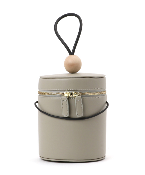 merlot plus(メルロープリュス)の「ウッドボールバニティー2wayショルダーバッグ2178(ハンドバッグ・レディース・ブラック/ブルーグリーン/ライトグレー/ブラウン/ベージュ/アイボリー/グレー・FREE)」の4枚目の写真