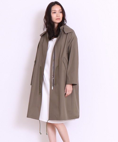 36Quatre-Neuf（カトルナフ）の「ミリタリーコート【Domani 2017年05月号 P.69掲載】（モッズコート・レディース・ベージュ/カーキ・FREE）」の2枚目の写真