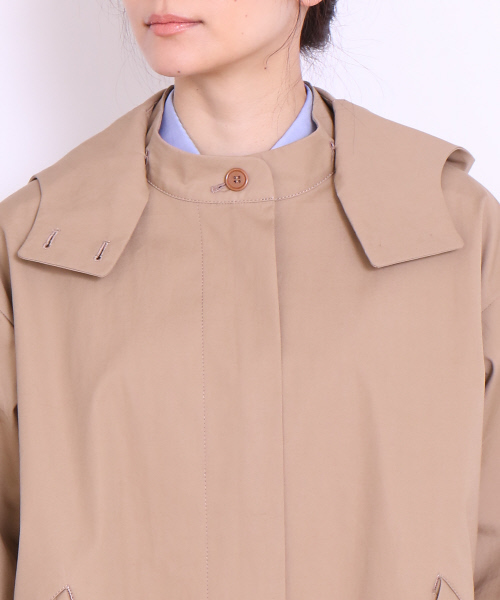 36Quatre-Neuf（カトルナフ）の「ミリタリーコート【Domani 2017年05月号 P.69掲載】（モッズコート・レディース・ベージュ/カーキ・FREE）」の9枚目の写真