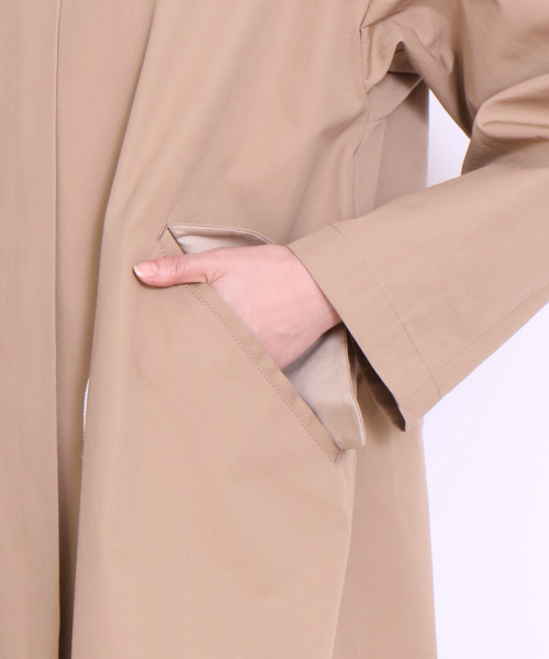 36Quatre-Neuf（カトルナフ）の「ミリタリーコート【Domani 2017年05月号 P.69掲載】（モッズコート・レディース・ベージュ/カーキ・FREE）」の10枚目の写真