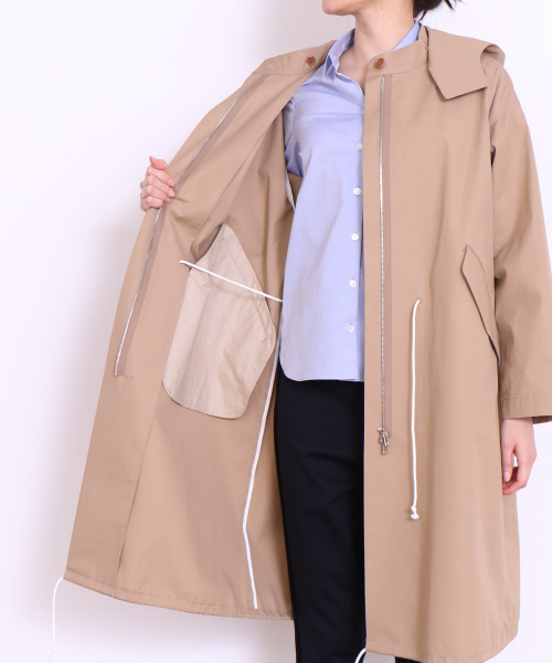 36Quatre-Neuf（カトルナフ）の「ミリタリーコート【Domani 2017年05月号 P.69掲載】（モッズコート・レディース・ベージュ/カーキ・FREE）」の12枚目の写真