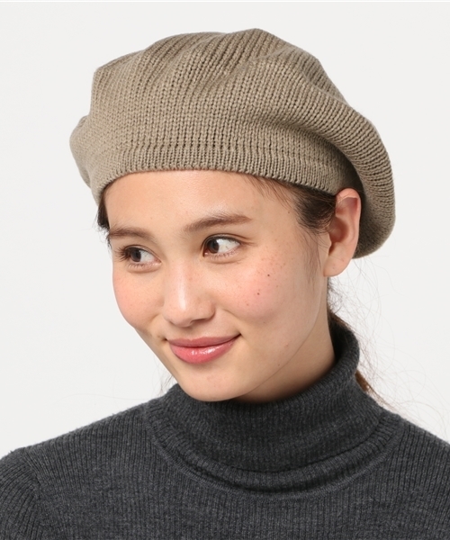 WEGO（ウィゴー）の「WEGO/ハイゲージニットベレー帽（ハンチング/ベレー帽・レディース・ブラック/ライトブラウン/グレー・FREE）」の9枚目の写真