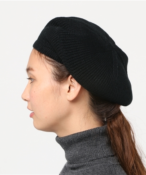 WEGO（ウィゴー）の「WEGO/ハイゲージニットベレー帽（ハンチング/ベレー帽・レディース・ブラック/ライトブラウン/グレー・FREE）」の4枚目の写真