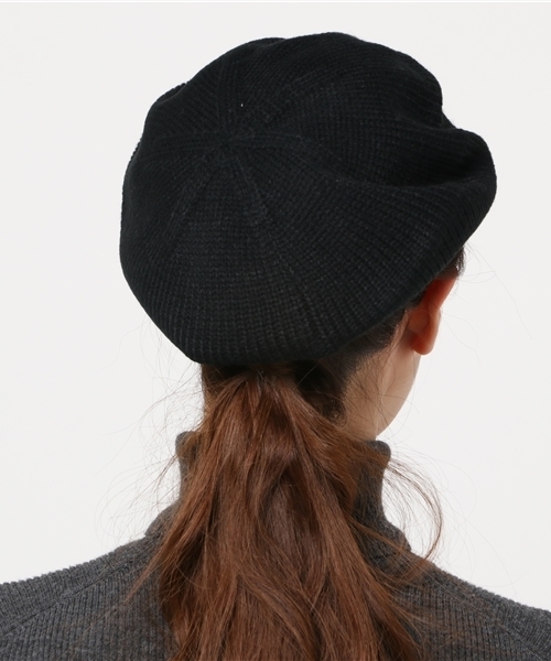 WEGO（ウィゴー）の「WEGO/ハイゲージニットベレー帽（ハンチング/ベレー帽・レディース・ブラック/ライトブラウン/グレー・FREE）」の5枚目の写真