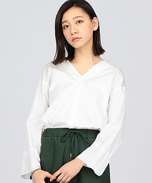 EN ROUTE(アンルート)の「BRISEMY(ブライズミー) BACK LACE-UP BLOUSE(シャツ/ブラウス・レディース・ホワイト/ブラック・FREE)」の2枚目の写真