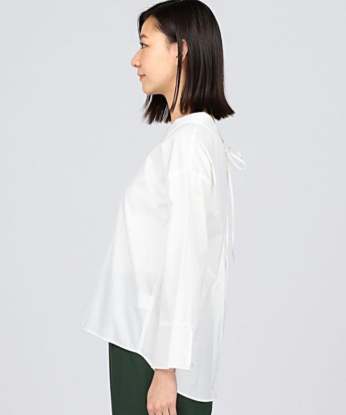 EN ROUTE(アンルート)の「BRISEMY(ブライズミー) BACK LACE-UP BLOUSE(シャツ/ブラウス・レディース・ホワイト/ブラック・FREE)」の5枚目の写真