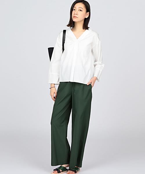 EN ROUTE(アンルート)の「BRISEMY(ブライズミー) BACK LACE-UP BLOUSE(シャツ/ブラウス・レディース・ホワイト/ブラック・FREE)」の6枚目の写真