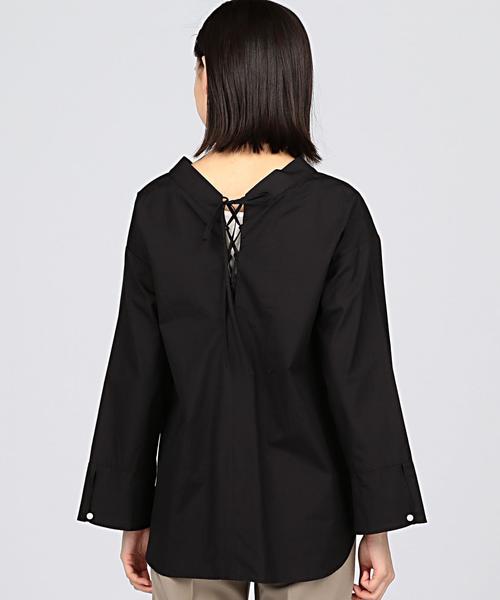 EN ROUTE(アンルート)の「BRISEMY(ブライズミー) BACK LACE-UP BLOUSE(シャツ/ブラウス・レディース・ホワイト/ブラック・FREE)」の12枚目の写真