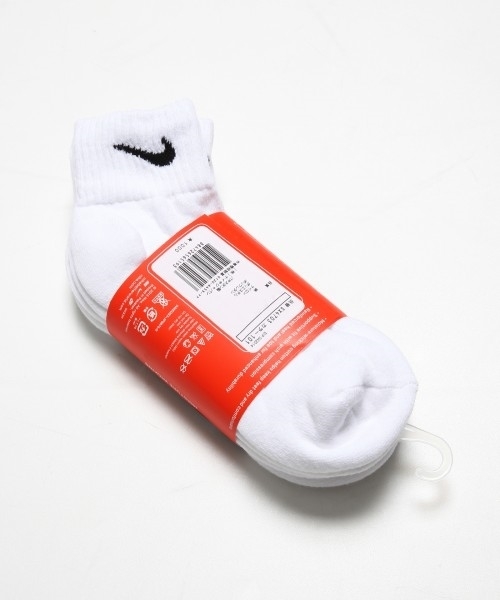 NIKE（ナイキ）の「3Pコットンクッションクォーターソックス WHITE（ソックス/靴下・メンズ・ホワイト・FREE）」の2枚目の写真