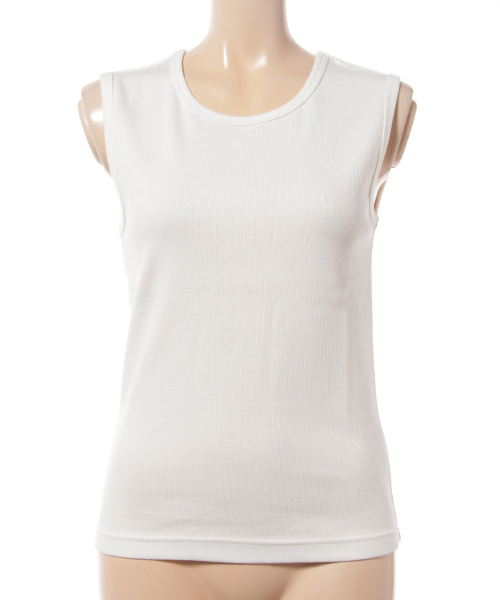 MOUSSY（マウジー）の「SLEEVELESS BASIC TOP（タンクトップ・レディース・オフホワイト/ライトブラウン/ブラック・FREE）」の8枚目の写真