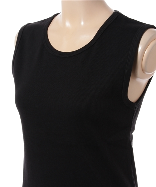 MOUSSY（マウジー）の「SLEEVELESS BASIC TOP（タンクトップ・レディース・オフホワイト/ライトブラウン/ブラック・FREE）」の5枚目の写真