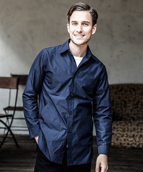 MR.OLIVE（ミスターオリーブ）の「C/N LIGHT WEATHER / PATCH POCKET SHIRT JACKET（シャツ/ブラウス・メンズ・アーミー/ベージュ/ネイビー・LARGE/MEDIUM/SMALL）」の3枚目の写真