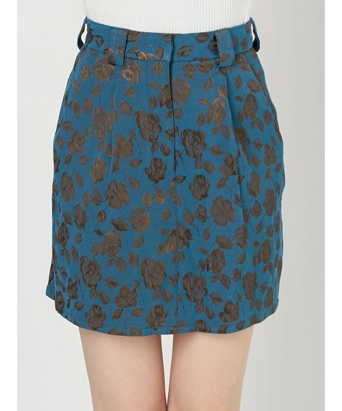 EMODA（エモダ）の「ジャガードミニスカート（スカート・レディース・ブラック/ブラウン・SMALL/MEDIUM）」の3枚目の写真