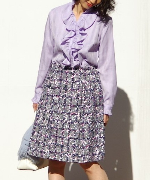 NARACAMICIE（ナラカミーチェ）の「フクレジャカードスカート（スカート・レディース・ネイビー/グリーン・LARGE/MEDIUM/SMALL）」の7枚目の写真