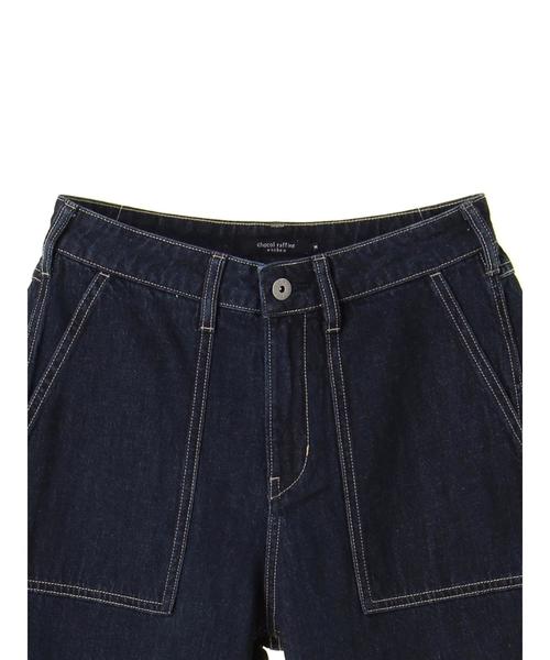 Green　Parks（グリーンパークス）の「甘織りワイドデニムパンツ（デニムパンツ・レディース・インディゴブルー/ライトインディゴブルー/ワンウォッシュ・M/L）」の12枚目の写真