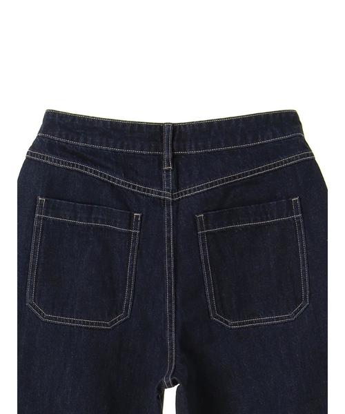 Green　Parks（グリーンパークス）の「甘織りワイドデニムパンツ（デニムパンツ・レディース・インディゴブルー/ライトインディゴブルー/ワンウォッシュ・M/L）」の18枚目の写真