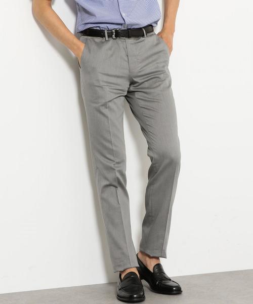 green label relaxing（グリーンレーベルリラクシング）の「COOL MOTION バーズアイ NP パンツ【接触冷感】◆（スラックス・メンズ・ライトグレー/ベージュ・SMALL/MEDIUM/LARGE/X-LARGE/X-SMALL）」の2枚目の写真