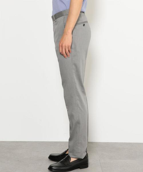 green label relaxing（グリーンレーベルリラクシング）の「COOL MOTION バーズアイ NP パンツ【接触冷感】◆（スラックス・メンズ・ライトグレー/ベージュ・SMALL/MEDIUM/LARGE/X-LARGE/X-SMALL）」の5枚目の写真